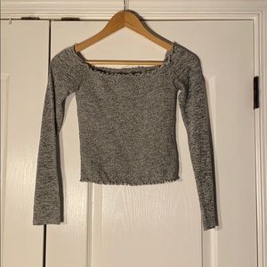 Hollister Off the Shoulder Long Sleeve Shirt